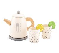 Woet® Bouilloire en Bois avec Tasses, 6 pièces | Service à thé d'imitation, Vaisselle en bois, Tasses, Bouilloire, Accessoires de cuisine, Jeu de rôle imaginatif, Dès 3 ans