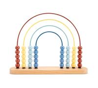 Woet® Boulier Bois Enfant, Arc en Ciel Perles Compter, Montessori Mathématiques Maternelle, Apprentissage Nombres, Motricité Fine, Coordination Main Œil, À Partir de 1 an