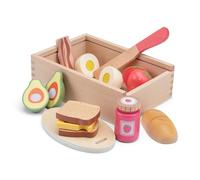 Woet® Coffret Petit-déjeuner à découper en boîte en Bois | Aliments jouets en bois, Petit-déjeuner à découper, 8 aliments, Accessoires de cuisine, Boîte de rangement en bois, Dès 2 ans