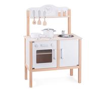 Woet® Cuisine Jouet Blanc en Bois pour Enfants - Avec Four, Évier et Accessoires - Set de Cuisine d’Imitation - À Partir de 3 Ans