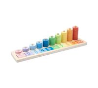 Woet® Jouet en Bois pour Compter et Empiler pour Enfants, Jeu Montessori 1-10, Plateau Éducatif de Tri, Reconnaissance des Chiffres, Motricité Fine, À Partir de 3 Ans