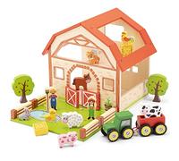 Woet New Classic Toys - 10850 - Jouets en Bois - Jouet de la Ferme en Bois Noir