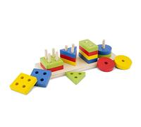 Woet New Classic Toys Puzzle d'empilage géométrique Jeu Éducatif pour Enfants