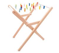 Woet New Classic Toys Séchoir en Bois avec Pinces à Linge 18350