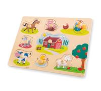 New Classic Toys – Puzzle classique en bois éducatif La Ferme – Multicolore – 2 ans – 10430