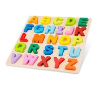 Woet® Puzzle Alphabet A à Z, Lettres Majuscules, Jouet en Bois, Méthode Montessori, Apprentissage ABC, Éducatif, Maternelle, Couleurs, Motricité Fine, Coordination Main Œil, À Partir de 2 Ans