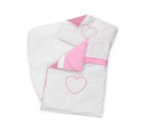 Woet® Set de Literie pour Poupée Rose - pour Lit ou Poussette de Poupée - avec Couverture et Oreiller - À Partir de 3 Ans