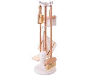 Woet® Set de Ménage Jouet en Bois pour Enfants - Jouet Ménager d’Imitation - avec Balai, Pelle et Accessoires - À Partir de 3 Ans