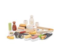 Woet - Set de Sushi en Bois pour Enfants - Ensemble de Cuisine Japonaise Factice 30 Pièces - Accessoires de Cuisine FSC - Jouet d’Imitation Éducatif - À Partir de 3 Ans - Cadeau Filles et Garçons