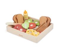 New Classic Toys – Set de sandwich à préparer – Jeu d'imitation éducatif pour enfants – Beige TU
