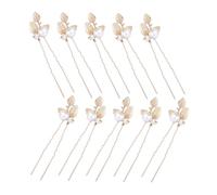 WOFASHPURET 10 pièces Épingles à Cheveux Perles Or Style Baroque Accessoires pour Mariées et Demoiselles Parfaits pour Mariages et Occasions Spéciales