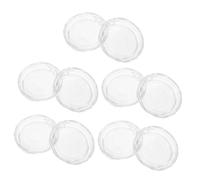 WOFASHPURET 10 Pièces Eyelash Extension Storage Case Round Transparent Lash Organizer Boxes With Diamond-cut Design Compact Plastic Containers For Travel And Daily Use