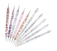 WOFASHPURET 10 Pièces Nail Art Dotting Pen Set Double-ended Nail Flower Sculpting Tools For Precise Detailing And Embossing Portable Manicure Drawing Brushes For Creative Design