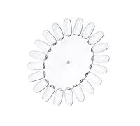 WOFASHPURET 10 pièces Plateau Affichage Transparent Acrylique Forme de pour Vernis à Ongles Roue de Pratique de Nail Art avec Faux Ongles Modèle Transparent