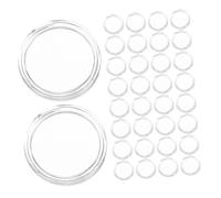 WOFASHPURET 100 Boîtes de Rangement Rondes en Acrylique Transparent avec Couvercles, Capsules de 30 Mm pour Pièces de Monnaie, Étuis de Collection Légers et Résistants aux Rayures,