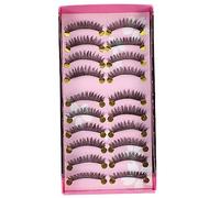 WOFASHPURET 10paires Faux Naturels Et Denses Pour Regard Éblouissant Réutilisables Et Faciles à Appliquer