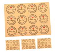 WOFASHPURET 12 Pièces Autocollants Papier Forme de Cœur pour Décoratif Étiquettes de Remerciement pour Autocollants Faits Main pour Papeterie pour Toutes Créations