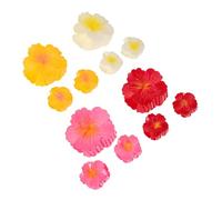 WOFASHPURET 12 Pièces Hawaiian Flower Claw Clips Set Gradient Plumeria Hair Barrettes In Lightweight Tropical Hair Accessories For Women And Summer Beach Vacation