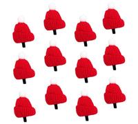 WOFASHPURET 12 Pièces Pince à Cheveux de Noël Forme de Chapeau Décoration de Bureau Décoration de Thé Lait de Noël Pince à Cheveux