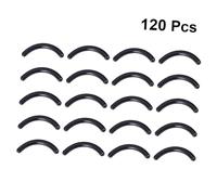 WOFASHPURET 120 pièces Recharges Silicone Noires Coussins Recourbe Cils de Remplacement Élastiques Durables pour Outils de Maquillage