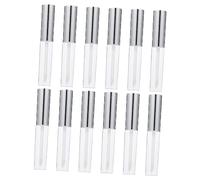 WOFASHPURET 12pièces Lot De Pots De Gloss Vides Ronds De Argenté Pour Tube De Rangement Cosmétique