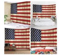 WOFASHPURET 150 Drapeaux américains Photo Digitale Drapeau des Etats Drapeau américain pour la Maison Tapisserie Fond de Photo de Drapeau américain imperméable décoration Murale 3D