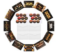 WOFASHPURET 1ensemble Carte De Vœux Nouvel An Avec Enveloppes Et Autocollants De Cartes Élégantes Pour Fêtes Et Réunions Familiales Parfaites Pour Vos Meilleurs Souhaits