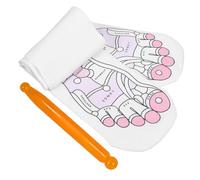 WOFASHPURET 1Ensemble Chaussettes Acupression avec de Massage Lot Élastique de Réflexologie Plantaire pour Confort et Sportif Motif pour Localisation Points