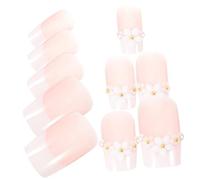 WOFASHPURET 1ensemble Faux Ongles Pressés Pour Femmes Manucure Artisanale Avec Fleurs Autocollants Manucure Diy Pour Mariages Et Événements Spéciaux