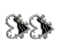 WOFASHPURET 1paire Boucles Oreilles Fleur Rose Gothique Cœur Élégantes Et Atypiques Pour Femmes Idéales Pour Anniversaires Et Fêtes