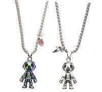 WOFASHPURET 1paire Collier Magnétique Astronaute Pour Couples Pendentifs Correspondants Bijoux Intimes Pour Et Saint-valentin