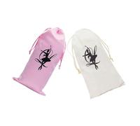 WOFASHPURET 1paire De pour Chaussures De Ballet Pochette Douce Satin Et Toile pour Rangement Et Transport Lors Et Compétitions De Ballet Facile à Transporter avec Poche Intégrée