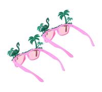 WOFASHPURET 2 Ensembles Lunettes Flamant Rose Cotillons Flamant Rose Verres Teintés Drôle Flamme Lunettes Hawaïennes Flamingo Fête Des Décorations Hawaïennes 2 Pièces * 2
