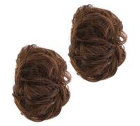WOFASHPURET 2 pièces Accessoires Chignon Femme Postiche Bouclé Haute Température Facile à Utiliser et Naturel pour Élégantes pour Événements Formels et Informels