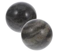 WOFASHPURET 2 pièces Balles Baoding Jade Naturel Boules de Massage pour Exercices des Mains et Méditation Balle de Relaxation pour Bureau Étudiants et Seniors Accessoire de Fitness et