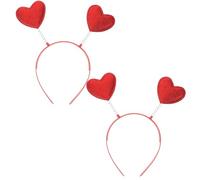 WOFASHPURET 2 Pièces Bandeau Coeur Couvre-chef D'amour Coiffes De Cheveux De Coeur Cerceau De Cheveux Pour Les Filles Cœur Accessoires Faire La Fête Scintillant Plastique