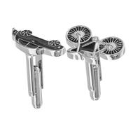 WOFASHPURET 2 pièces Boutons de Manchette Vintage Noirs Voiture et Vélo pour Hommes Boutons de Chemise pour Smoking Élégants et Durables Adaptés Mariage Réunions Affaires et Tenue