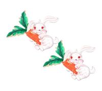 WOFASHPURET 2 Pièces corsage petit lapin blanc broche lapins oreilles filles pour à thème épingle à nourrice insigne mignon joli badge à épingle épinglette lapin alliage