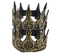 WOFASHPURET 2 Pièces couronne souple 3d décor de couronne délicat Couronne de performances Couronne en or Accessoire de costume couronnes de roi pu couronne cosplay Unité centrale Golden