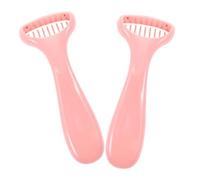 WOFASHPURET 2 Pièces Couteau à épiler crème dépilatoire outil rasoir épilateur compact pour le visage dissolvant des poils du visage tondeuse personnelle rasage de l'espace privé acier rose