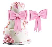WOFASHPURET 2 Pièces Décorations de Gâteau Nœud Jumbo pour Fêtes et Événements Spéciaux Toppers de Gâteau Sécurisés et Réutilisables