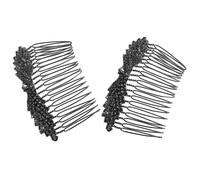 WOFASHPURET 2 pièces Peignes Métalliques pour Cheveux de Mariée Accessoires de Coiffure Strass Étincelants Fixation Confortable pour Chignons et Tresses pour Mariage et Demoiselles Honneur