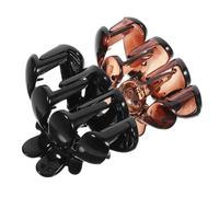 WOFASHPURET 2 pièces Pince à Cheveux à Griffe Lot de Petites Pinces Décoratives Noir et Marron Accessoire Pratique pour Filles pour Mariages et Fêtes