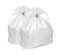 WOFASHPURET 2 Pièces Sac de Mariage Satiné pour Mariée avec Coeur et Lanière Pochette Blanche pour Cérémonies Occidentales