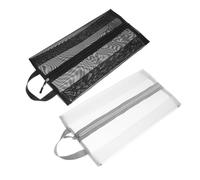 WOFASHPURET 2 Pièces Travel Mesh Shoe Bags with Zipper Breathable Portable Organizer for Men and Women Separate Compartment Packing Pouch for Sneakers and High Heels Large