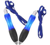 WOFASHPURET 2 Pièces Tubes Porte-stylos Lestés Bleus en Plastique Ergonomiques Antidérapants pour Stylos à Bille et Stylo-plume, Accessoires de Bureau pour Écriture Confortable et Contrôle