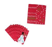 WOFASHPURET 20 Pièces Cadeau Noël Papier Kraft Sachets Bonbons à Thème Classique Sacs Fête pour Garçon Fille et Anniversaire Motifs Bonhomme Flocons Capacité