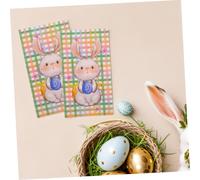 WOFASHPURET 20 Pièces Tissu De Lapin De Pâques Serviettes Lapin De Pâques Serviettes De Table De Pâques Damiser Les Décoration De Table Pour Le Jour De Pâques Serviette Papier
