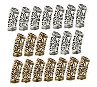WOFASHPURET 20pièces Anneaux De Dreadlocks Alliage Résistant Pour Accessoires Cheveux Tresses Bijoux Femme Diy Mix Argent Et or Ancien Décoration Pour Tresses Et Extensions