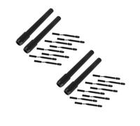 WOFASHPURET 24 Pièces Eyebrow Pencil Extender With Soft Brush Metal Makeup Pencil Holder For Precise Brow Shaping Portable And Travel-friendly Makeup Aid